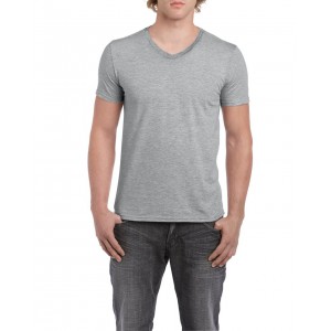SOFTSTYLE(r) ADULT V-NECK T-SHIRT, RS Sport Grey (T-shirt, 90-100% cotton)