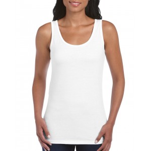 SOFTSTYLE(r) LADIES' TANK TOP, White (T-shirt, 90-100% cotton)