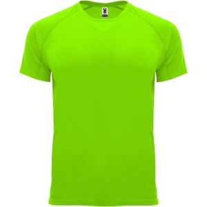 Bahrain short sleeve kids sports t-shirt, Fluor Green (T-shirt, mixed fiber, synthetic)