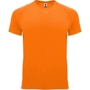 Bahrain short sleeve kids sports t-shirt, Fluor Orange (T-shirt, mixed fiber, synthetic)