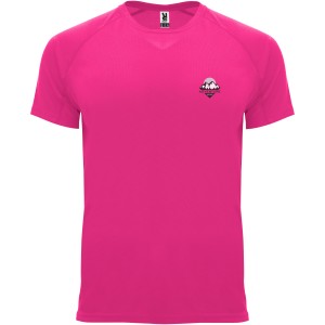 Bahrain short sleeve kids sports t-shirt, Pink Fluor (T-shirt, mixed fiber, synthetic)