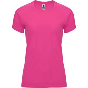 Bahrain short sleeve women's sports t-shirt, Pink Fluor (T-shirt, mixed fiber, synthetic)