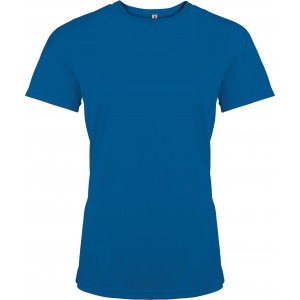 LADIES' SHORT-SLEEVED SPORTS T-SHIRT, Sporty Royal Blue (T-shirt, mixed fiber, synthetic)