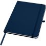 Teak A5 recycled hard cover notebook with lined pages, Navy