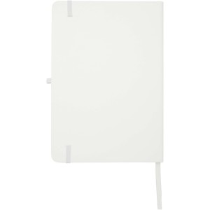 Teak A5 recycled hard cover notebook with lined pages, White (Notebooks)