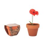 Terracotta pot 'poppy', Wood (MO6148-40)