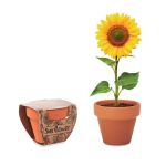 Terracotta pot 'sunflower', Wood (MO6147-40)
