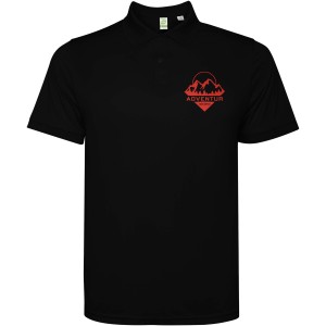 Tormo short sleeve men's polo, Solid black (Polo short, mixed fiber, synthetic)