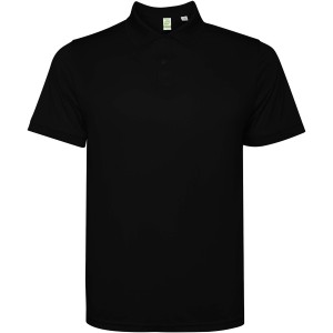 Tormo short sleeve men's polo, Solid black (Polo short, mixed fiber, synthetic)