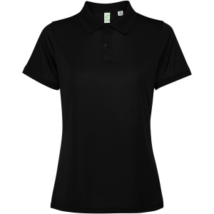 Tormo short sleeve women's polo, Solid black (Polo short, mixed fiber, synthetic)