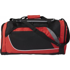 Polyester (600D) sports bag, red (Travel bags)