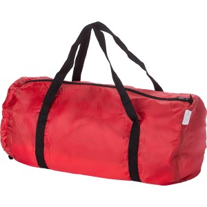 rPET 210D foldable duffle bag Jos, Red (Travel bags)
