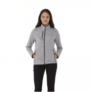 Tremblant ladies knit jacket, HEATHER GREY (Pullovers)