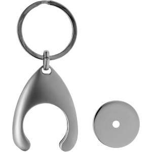 Trolley coin holder keychain, Silver (Keychains)