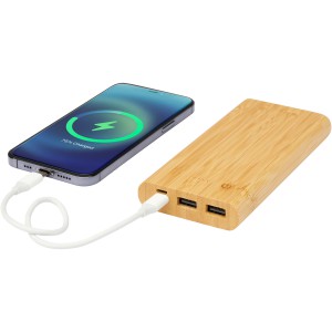 Tulda 10.000 mAh bamboo power bank, Natural (Powerbanks)