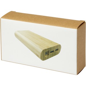 Tulda 20.000 mAh bamboo power bank, Natural (Powerbanks)