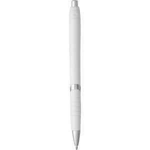 Turbo ballpoint pen with white barrel, White (Plastic pen)