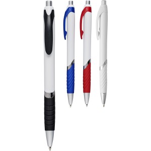 Turbo ballpoint pen with white barrel, White (Plastic pen)