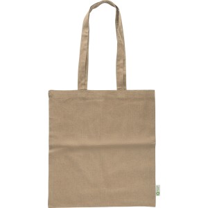 Recycled cotton shopping bag (120 gsm) Elara, Brown/Khaki