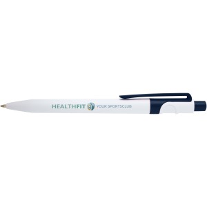 Unica recycled plastic ballpoint pen (black ink), Navy (Plastic pen)