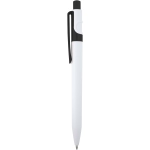 Unica recycled plastic ballpoint pen (black ink), Solid blac (Plastic pen)