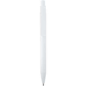 Unica recycled plastic ballpoint pen (black ink), White (Plastic pen)