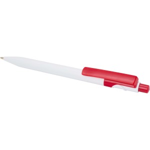 Unica recycled plastic ballpoint pen (blue ink), Red (Plastic pen)