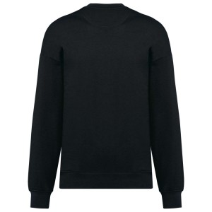 UNISEX OVERSIZED ECO-FRIENDLY CREW NECK SWEATSHIRT, Black (Pullovers)