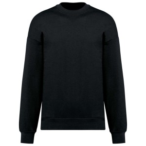 UNISEX OVERSIZED ECO-FRIENDLY CREW NECK SWEATSHIRT, Black (Pullovers)