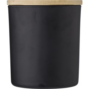 Glass candle Lucas, black