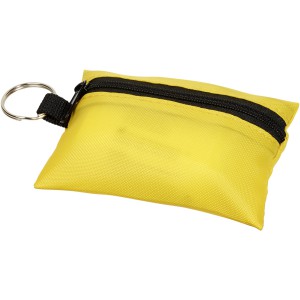 Valdemar 16-piece first aid keyring pouch, yellow (Healthcare items)