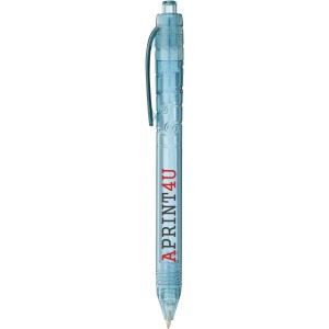 Vancouver recycled PET ballpoint pen, Transparent blue (Plastic pen)