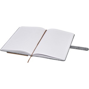 Viviana A5 recycled felt and cork notebook, Natural (Notebooks)