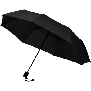 Wali 21" foldable auto open umbrella, solid black