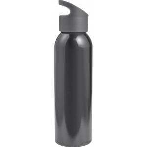 Aluminium water bottle (650 ml), grey (Water bottles)