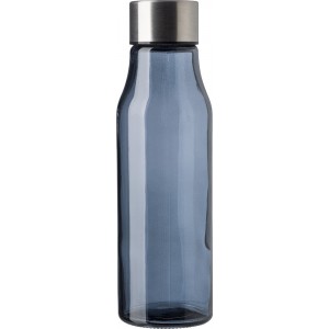 Glass and stainless steel bottle (500 ml) Andrei, black (Water bottles)