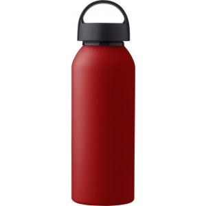 Recycled aluminium bottle Zayn, red (Water bottles)