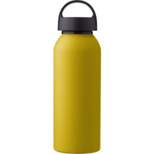 Recycled aluminium bottle Zayn, yellow (Water bottles)