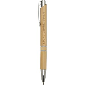 Wicker bamboo ballpoint pen (black ink), Natural (Wooden, bamboo, carton pen)