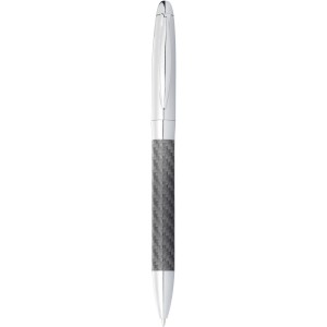 Winona ballpoint pen with carbon fibre details, Silver,Grey, (Metallic pen)