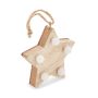 Wooden weed star with lights, Wood