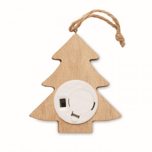 Wooden weed tree with lights, Wood (Decorations)