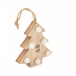 Wooden weed tree with lights, Wood (Decorations)