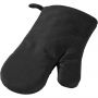 Zander cotton oven mitt, solid black