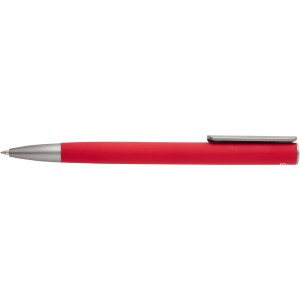 Ziggur aluminium ballpoint pen (blue ink), Red (Metallic pen)