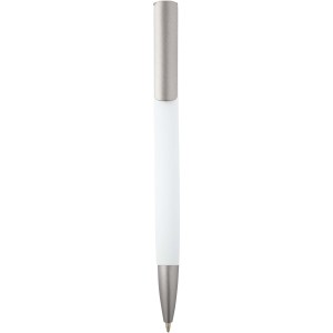 Ziggur aluminium ballpoint pen (blue ink), White (Metallic pen)