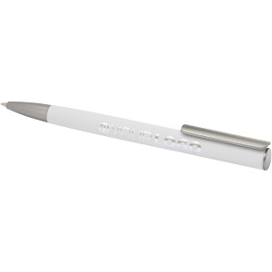 Ziguur recycled aluminium ballpoint pen (black ink), White (Metallic pen)